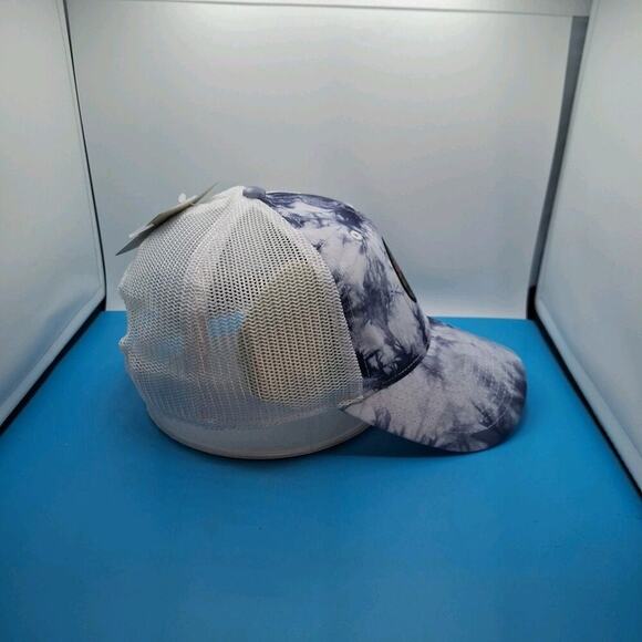 Los Angeles Dodgers Tie Dye Trucker Snapback Leather Patch Hat MLB The Game - Picture 5 of 7